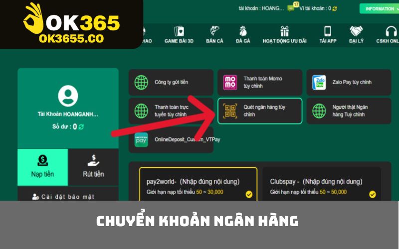 Chuyển khoản ngân hàng 