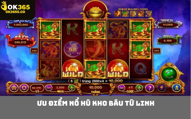 Ưu điểm nổ hũ Kho Báu Tứ Linh