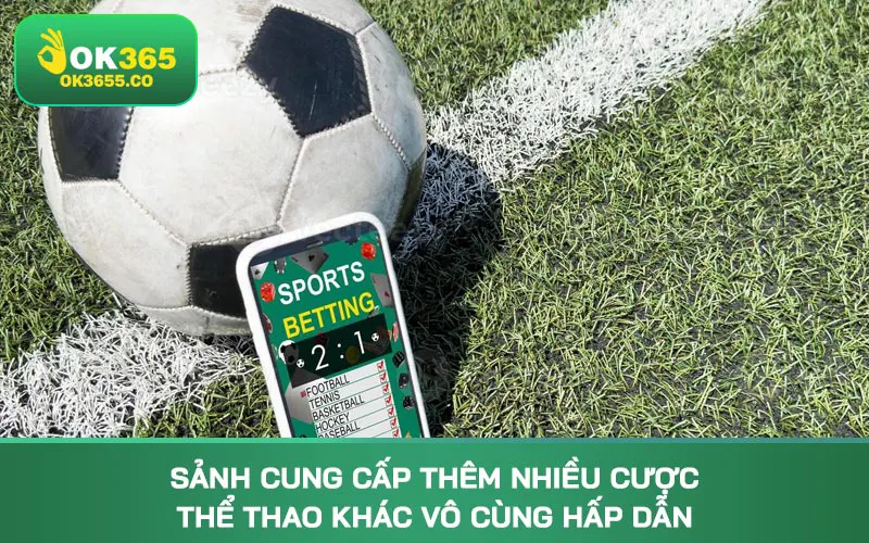 Sảnh cung cấp thêm nhiều cược thể thao khác vô cùng hấp dẫn